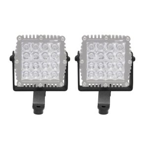 Jeep Wrangler Light Mount - Windshield Cowl - Go Rhino - 6in Q4 Series - Textured Black - `18-`20